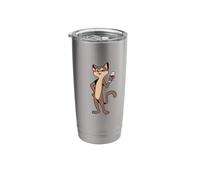 Comic cat Enjoying a Glass of Wine - Wine Drinker Stainless Steel Insulated Tumbler