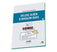 Comic Concept Medium Transparent Plastic Album & Magazine Bags, 225 x 310 mm, Resealable, Self-Adhesive Flap