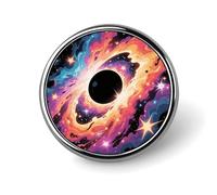 Comic Cosmos Button Pins Round Badges Lapel Pins | 1 Inch Exquisite Metal Pin Badge, Smooth Alloy Circular Clothing Brooch Pin for Daily Clothing Decoration Gift