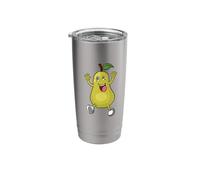Comic Drawing of a Happy pear Stainless Steel Insulated Tumbler