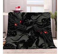 Comic Ethnic Dragon Super Soft Fluffy Fleece Throw Blanket 70x100 cm Non-Shedding, Cozy Blanket for Couch, Sofa or Bed - Ideal for Adults & Kids Room Décor Gift