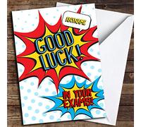 Comic Exams Personalised Good Luck Card | Good Luck Card | Wishing You Luck Card