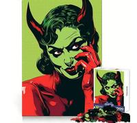 Comic Female Devil 1000 Piece Puzzle For Teenagers DIY Fun, Pastime Game, Pattern Build, Classic Xmas Gift (38x26cm)