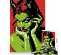 Comic Female Devil Jigsaw Puzzles 1000 Pieces for Adults Brain Exercise, Decompress, Family Game, Home Art (38x52cm)