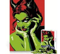 Comic Female Devil Jigsaw Puzzles for Adults1000 Pieces Focus Boost, Bright Print, Family Fun, Wall Accent (50x75cm)