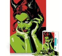 Comic Female Devil Jigsaw Puzzles for Adults1000 Pieces Focus Boost, Bright Print, Family Fun, Wall Accent (50x75cm)