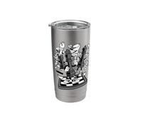 Comic Figure | Chess Player Chess Board Stainless Steel Insulated Tumbler