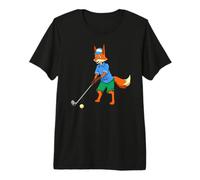 Comic Fox Plays Golf - Golfer Premium T-Shirt