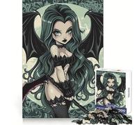 Comic Gothic Vampire Sexy 1000 Piece Jigsaws for Adults Puzzle Reason Skill, Rich Detail, Happy Challenge, Perfect Art (38x26cm)