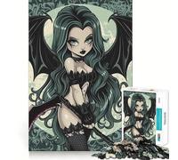 Comic Gothic Vampire Sexy 1000 Piece Jigsaws for Adults Puzzle Reason Skill, Rich Detail, Happy Challenge, Perfect Art (38x26cm)