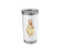 Comic Lama Plays The Flute Stainless Steel Insulated Tumbler
