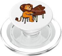 Comic Lion Plays Piano PopSockets PopGrip for MagSafe