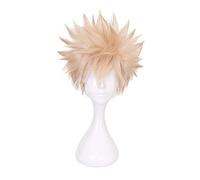 Comic My Hero College Baku Short Flax Golden Hair Katsuki Clothing Role Role Wig Heat-resisting Bakugou Bakugo X5m8 Hairpiece,wig metal my wigs mesh,wig No ponytails,cosplay bob women,cosp