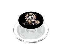 Comic Panda Pug Costume Cartoon Design PopSockets PopGrip for MagSafe