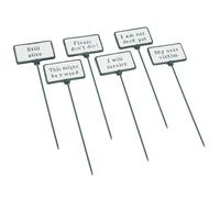 Comic Plant Sign Marker Label Cast Iron Plaque House Garden Yard Allotment 6pc