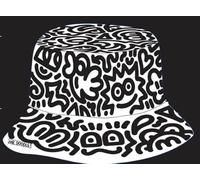 Comic Relief Mr Doodle Reversible Bucket Hat, Red and White, 7 1/4