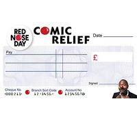 Comic Relief RED Nose Large Jumbo Presentation Cheque