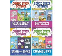 Comic Strip Science Series 4 Book Set Biology, Chemistry, Physics, Earth and Space