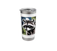 Comic Strips Art Raccoon Trash Panda Raccoons Stainless Steel Insulated Tumbler