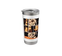 Comic Strips Art Scottish Fold Cat Scottish Folds Coupari Stainless Steel Insulated Tumbler