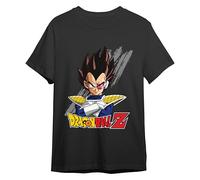 Comic Studio Dragon Ball Z Vegeta Short Sleeve T-Shirt, Black/White, S