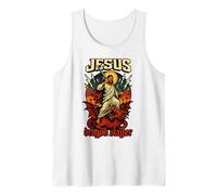 Comic Style Jesus Dragon Slayer - Christian Streetwear Tank Top