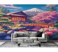 Comic Style Wallpaper Abstract Photo Wallpaper Non-Woven Wall Mural Covering for Bedroom Living Room Hallway TV Background Wall Decor 350cm x 256cm (WxH) Blue Green -Ac6