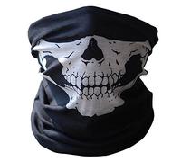 Comic Super Hero Half Face Skull Mask Skeleton Multi Use Bandana Black Biker BMX Bike Sport Outdoor Paintball Motorcycle Soldier