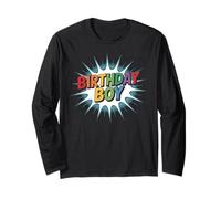 Comic Superhero Birthday BOY Cool Surprise 3rd 4th Party Long Sleeve T-Shirt