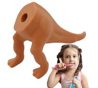 Comic Topper Poop Nozzle, Food Grade Silicone Lid Automatic Toothpaste Control System | Fun Home Toilet Brushing Tool Application