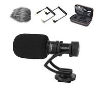 COMICA Camera Microphone, CVM-VM10II Video Shotgun Microphone with Shock Mount and Wind Muff, Camcorder Recording Mic for Canon/Nikon/Sony/Panasonic DSLR Camera and Smartphone for YouTube/Vlog(Black)