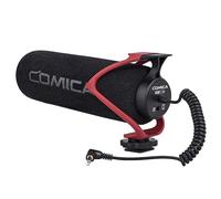 COMICA CVM-V30 LITE Video Microphone Super-Cardioid Condenser On-Camera Shotgun Microphone for Canon Nikon Sony Panasonic Camera/DSLR/Iphone Samsung Huawei(Red)