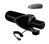 COMICA CVM-V30 Pro Camera Directional Condenser Microphone Shotgun Video Supercardioid Microphone for Canon Nikon Sony Panasonic DSLR Camera with 3.5 mm Jack (Black)