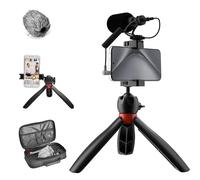 COMICA CVM-VM10-K2 Pro, Mobile Phone Video Microphone Vlogging Kit | Shotgun Microphone Tripod, Phone Holder Carrying Case, for Sony, Canon, Nikon DSLR Camera, iPhone, Samsung, YouTube,TikTok