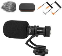 COMICA CVM-VM10II Cardioid Directional Camera Microphone (Black) | Wind Muff, Condenser, Shotgun Video Microphone for Canon, Nikon, Fuji, Sony, Panasonic, Olympus DSLR Cameras, Smartphones