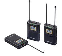 COMICA CVM-WM100 PLUS UHF 48-Channels Wireless Microphone with Dual-Transmitter and One Receiver for Camera (CVM-WM100 PLUS)