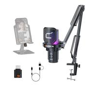 comica EJoy Uni Pro Wireless USB Microphone with USB C Receiver,RGB Condenser Microphone for Streaming/Podcasting/YouTube/Vocal Recording,Gaming Mic for PC/Computer/Mac/Phones(Boom Arm)