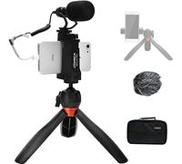 COMICA Smartphone Vlogging Kit, CVM-VM10-K2 PRO Shotgun Microphone with Tripod Phone Holder, Professional Vlogging Microphone for iPhone Samsung Huawei Vlog Tiktok Youtube Live Streaming
