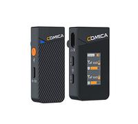 COMICA Vimo C1 Wireless Lavalier Microphone with Noise Cancellation, Safety Mode, IPS Reversible Display, Compact Wireless Lapel Mic for Android/DSLR Cameras/Computer/Live Streaming(1TX+1RX)