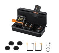 comica Vimo Q 4-Channel Wireless Lavalier Microphone with CalMix Noise Cancellation, USB-C Output, 656ft Range, Wireless Microphone for Camera, Smartphone, PC Video Record, Vlog and Livestream