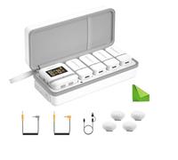 COMICA Vimo Q Four-Channel Mini Wireless Lavalier Microphone System with 4 Transmitters and 1 Receiver-White