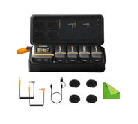 COMICA Vimo Q Four-channel Mini Wireless Lavalier Microphone System with 4 Transmitters and 1 Receiver with Charging Case for Phone Video Recording Interview Youtubers Vloggers
