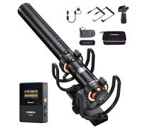 COMICA VM30 Shotgun Microphone with Wireless Modes, Camera-Microphone | 48kHz/24bit Sound Quality, Low Cut Filter, USB C Digital Output, Wireless mic for Sony, Canon, Nikon, Smartphone