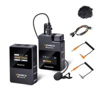 COMICA Wireless Lavalier Microphone, BoomX-D1 2.4G Wireless Microphone System with 1 Transmitter and 1 Receiver, Lav Mic for Smartphone Camera Podcast Interview YouTube Facebook Live-steam