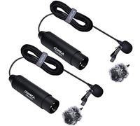 Comica CVM-V02O2 XLR Lavalier Microphone 48V Phantom Power Lapel Omnidirectional Microphone for Canon Sony Panasonic Camcorders ZOOM H4n H5 H6 TASCAM Audio Recorders