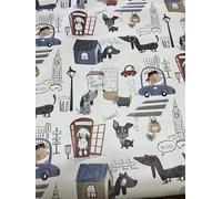 Comical Dogs Vinyl Tablecloth Suitable For Up To A Ten Seater Table Rectangle Table Cloth Easy Wipe Clean Textile Backed Plastic Tablecloth 3 Metre Length (VV361)