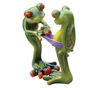 Comical Frogs - Frog Yoga Pose - Frog Figurine Toy | Frog Yoga Posture Sculpture | Funny Frog Statue | Unique Animal Shelf Decoration | Couple Lover Frog Garden Ornament for Living Room & Home