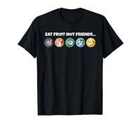Comical Ladies Eat Fruit Not Friends Cute Vegan T-Shirt