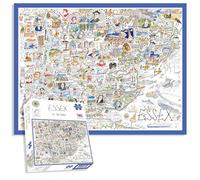 Comical Map Age 3+ Of Essex, Artwork By Tim Bulmer - 1000 Piece Puzzle For Adults, Large Puzzle 66cm X 50cm In Size. Challenging To Complete But Fun And Humorous
