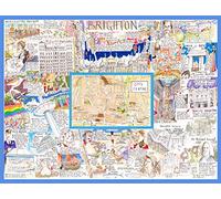 Comical Map Of Brighton, Artwork By Tim Bulmer - 1000 Piece Puzzle For Adults, Large Puzzle 66cm X 50cm In Size. Challenging To Complete But Fun And Humorous